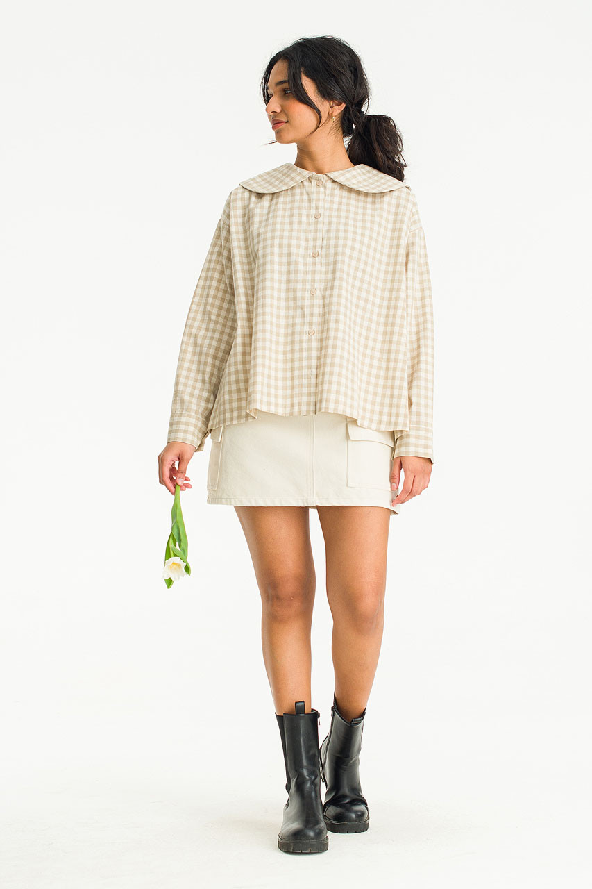 Boa Cargo Mini Skirt, Ivory