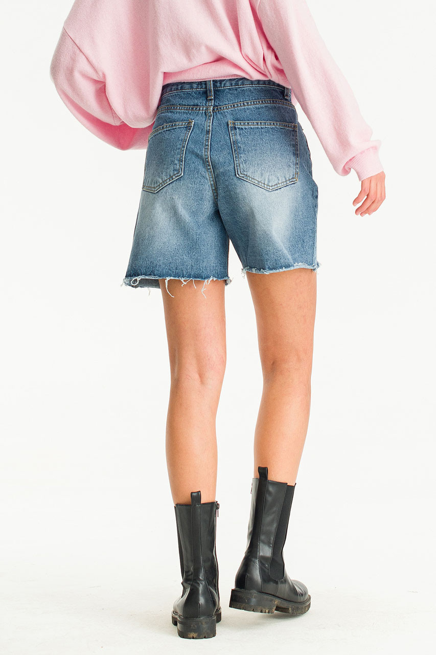 Kiko Denim Shorts, Mid Blue