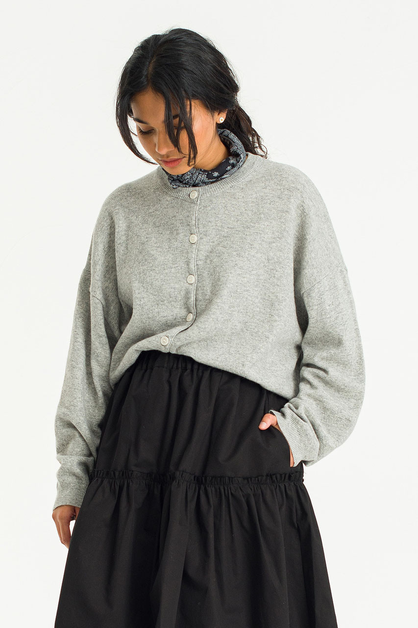 Haku Simple Cardigan, Grey