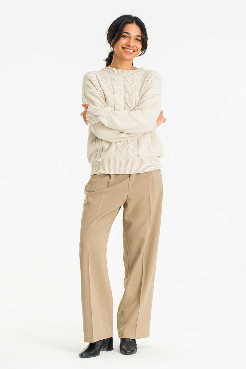 Cable Point Jumper, Light Beige