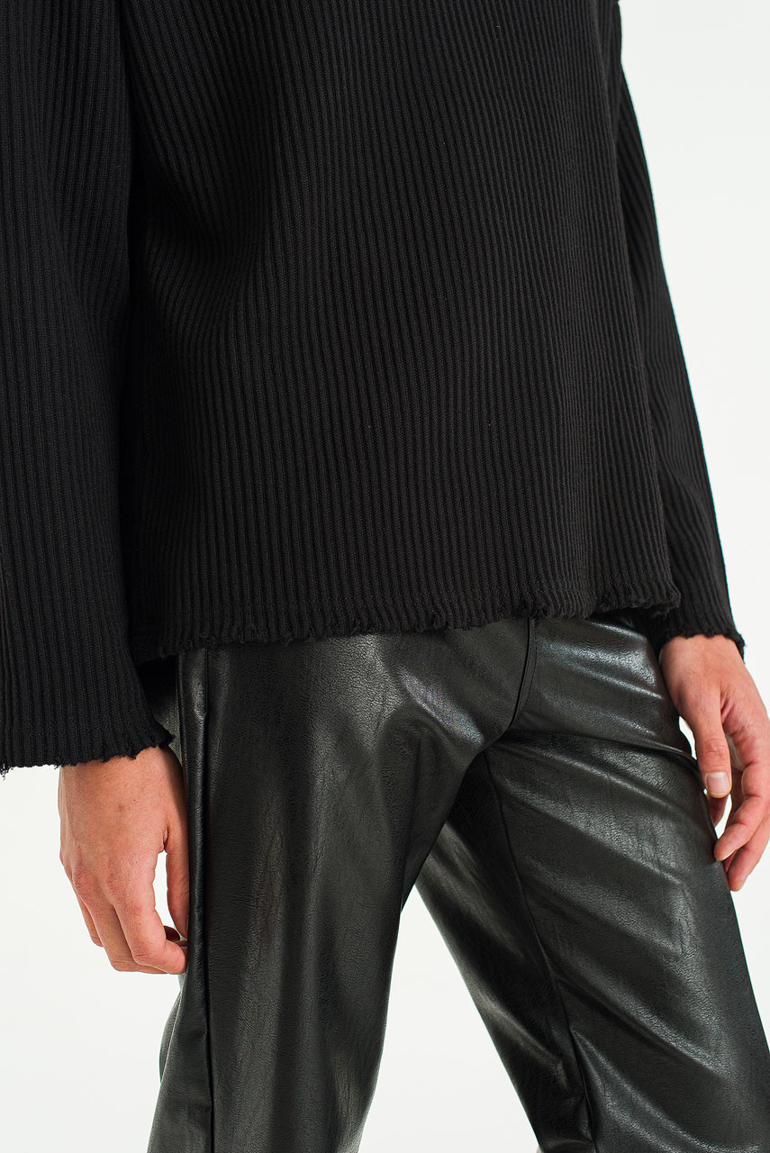 Menswear | Distressed Rib Knit, Black
