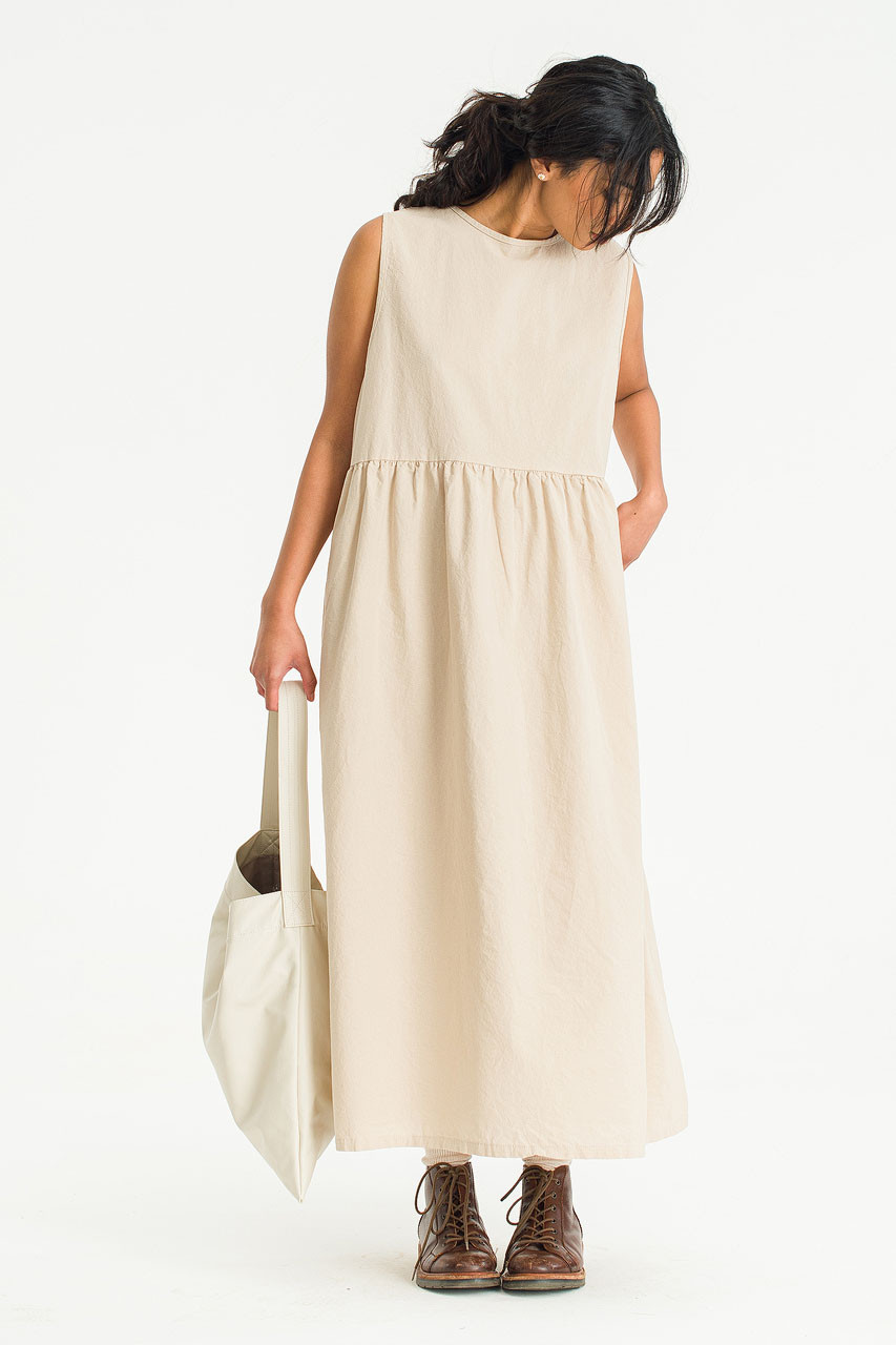 Faye Ribbon Back Dress, Beige