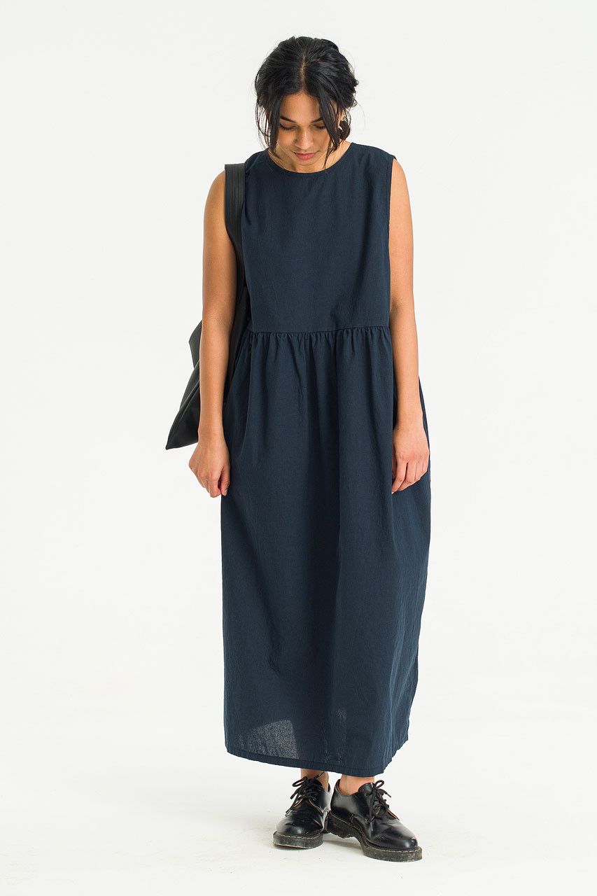 Faye Ribbon Back Dress, Navy