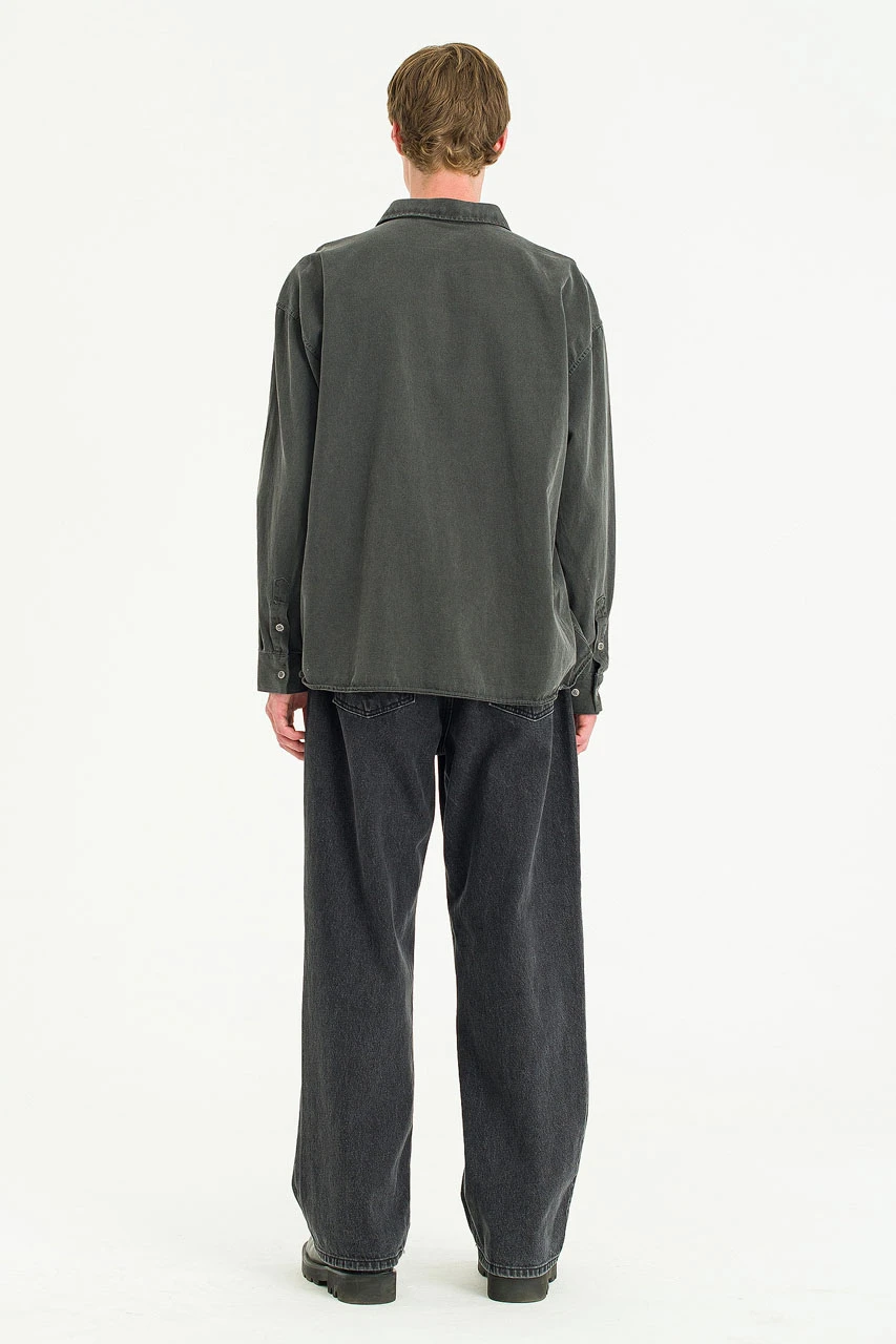 Menswear | Overdyed Shirt, Charcoal 