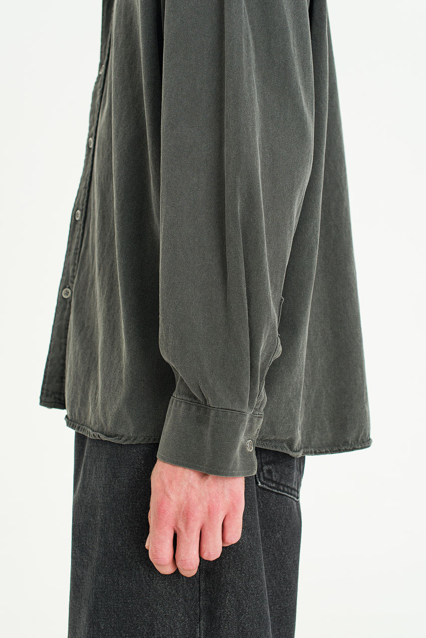 Menswear | Overdyed Shirt, Charcoal 