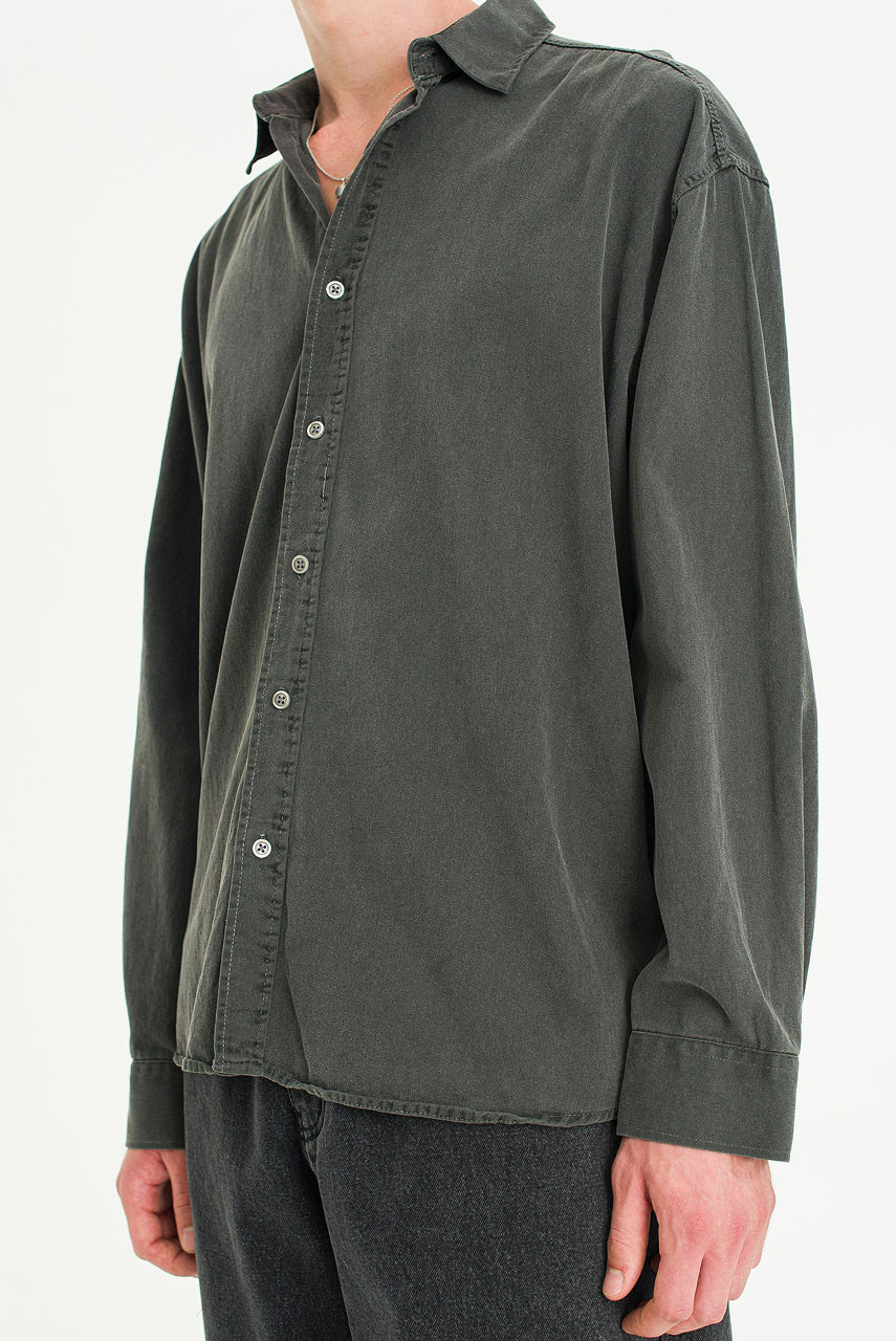 Menswear | Overdyed Shirt, Charcoal 