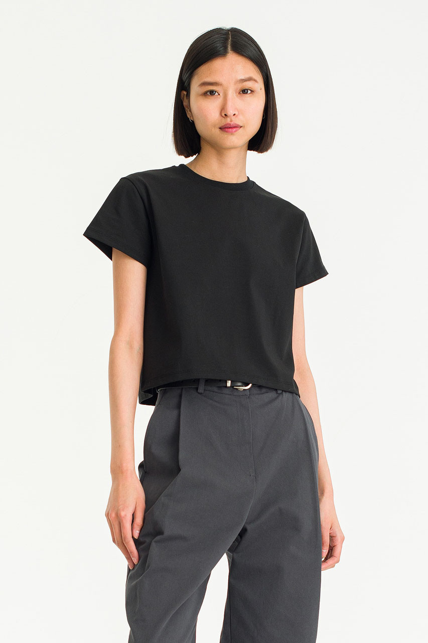 Anais Crop Tee, Black