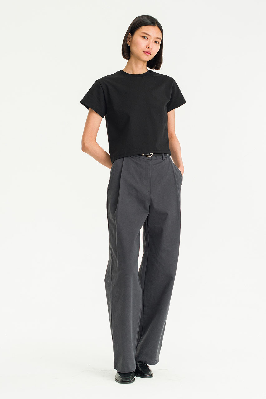 Anais Crop Tee, Black