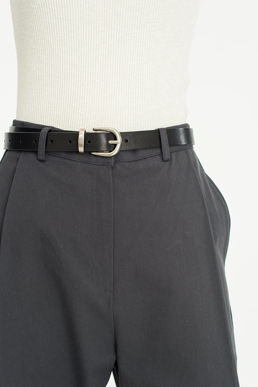 Florence Metal Loop Belt, Black