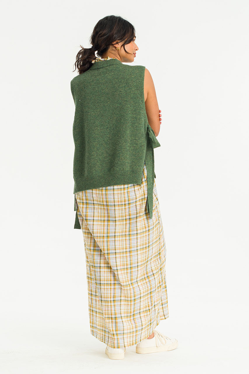 Side Ribbon Vest, Green