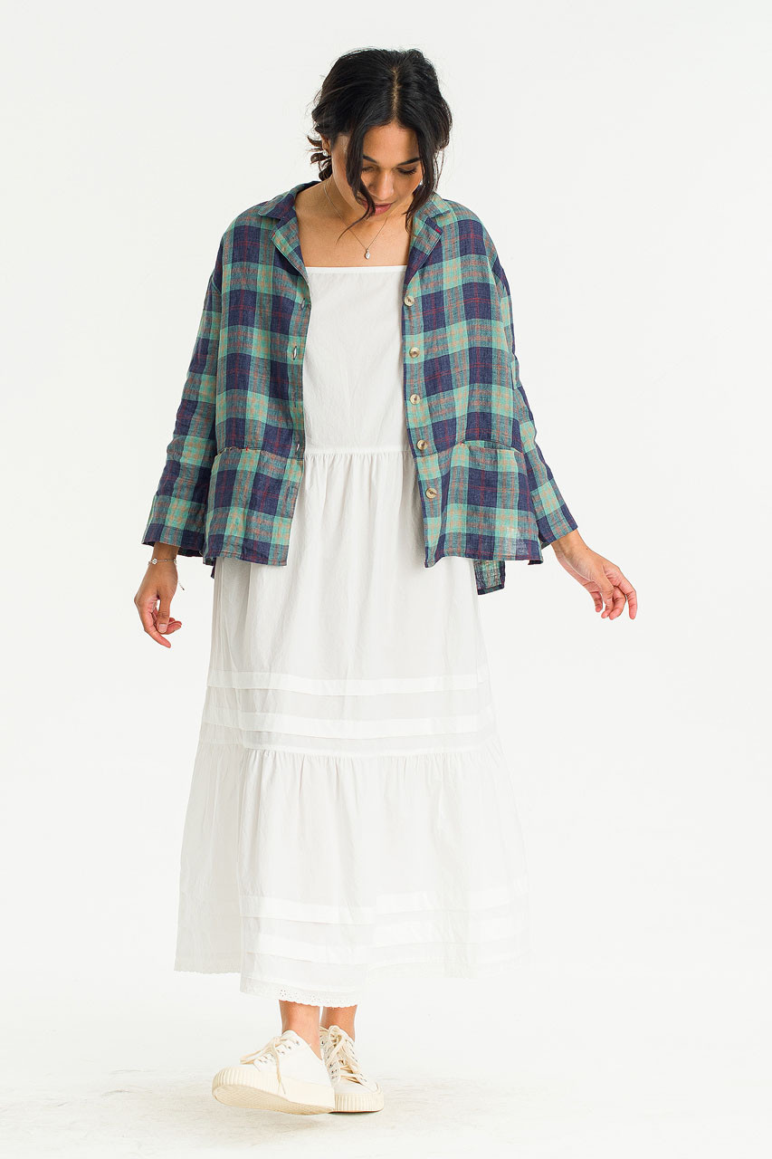 Alenor Check Jacket, Mint/Navy