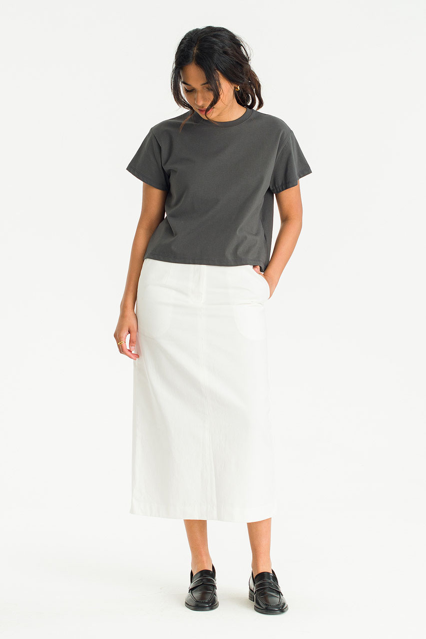 Anais Crop Tee, Charcoal