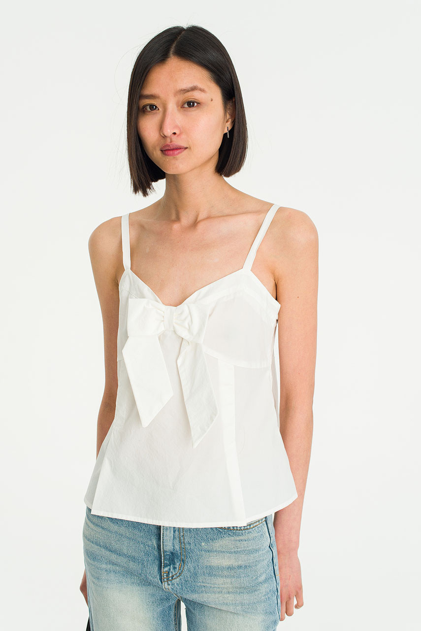 Mizuki Ribbon Cami Top, Ivory