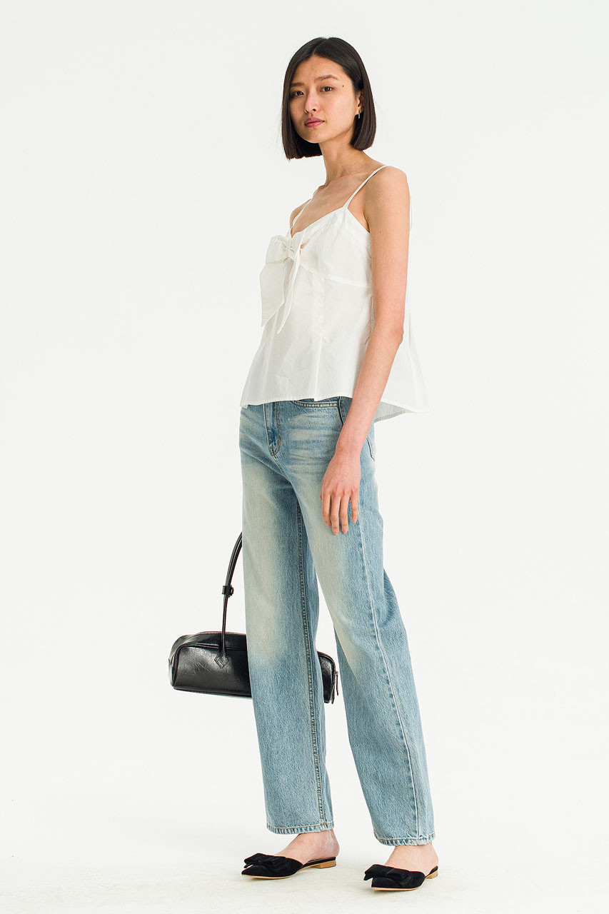 Mizuki Ribbon Cami Top, Ivory