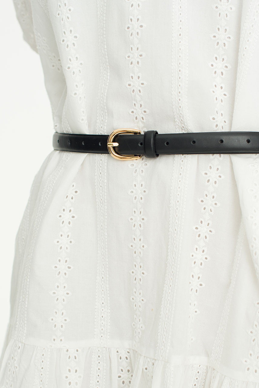 Pipa Mini Horseshoe Belt, Black