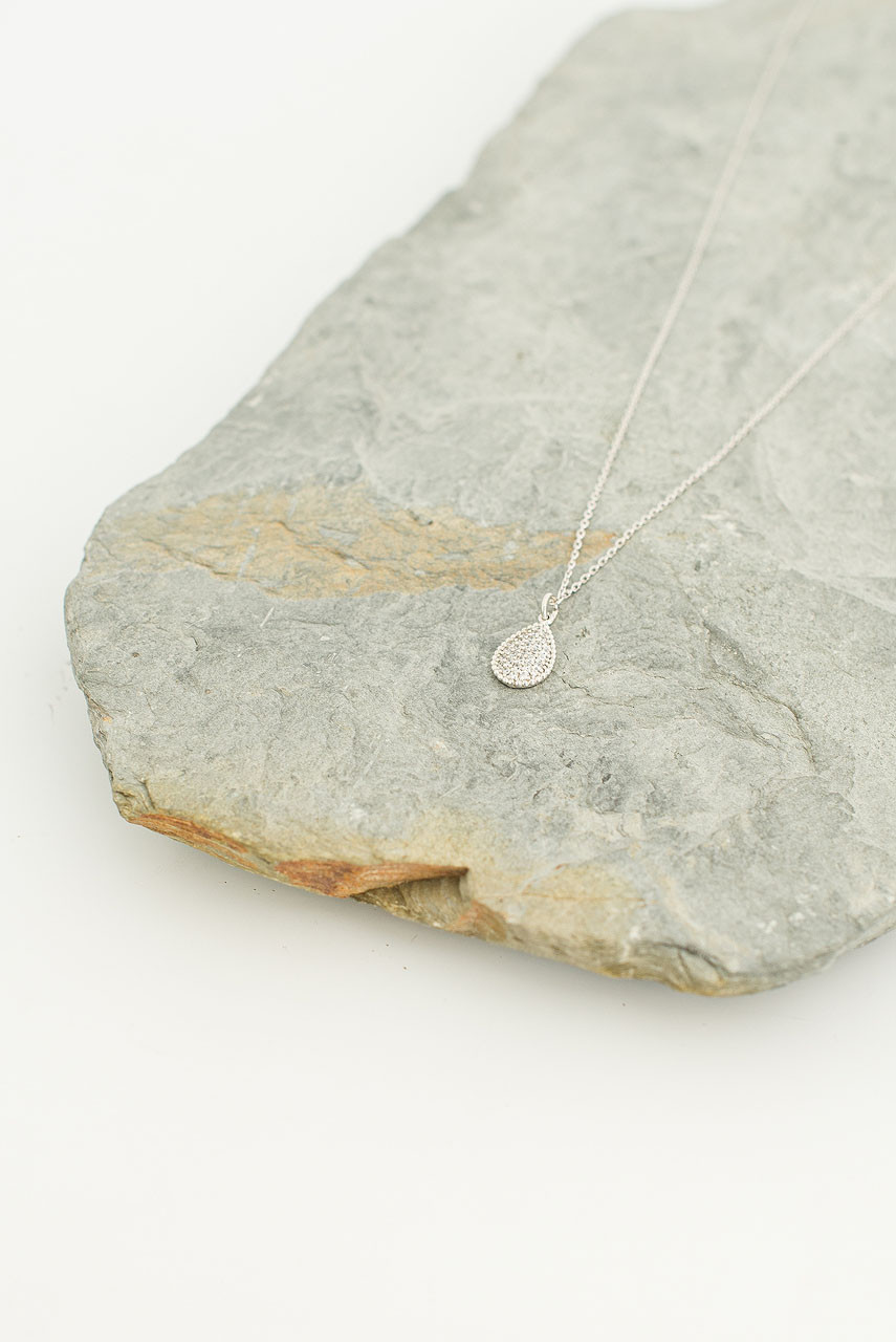 Florence Tear Drop Necklace, Sterling Silver