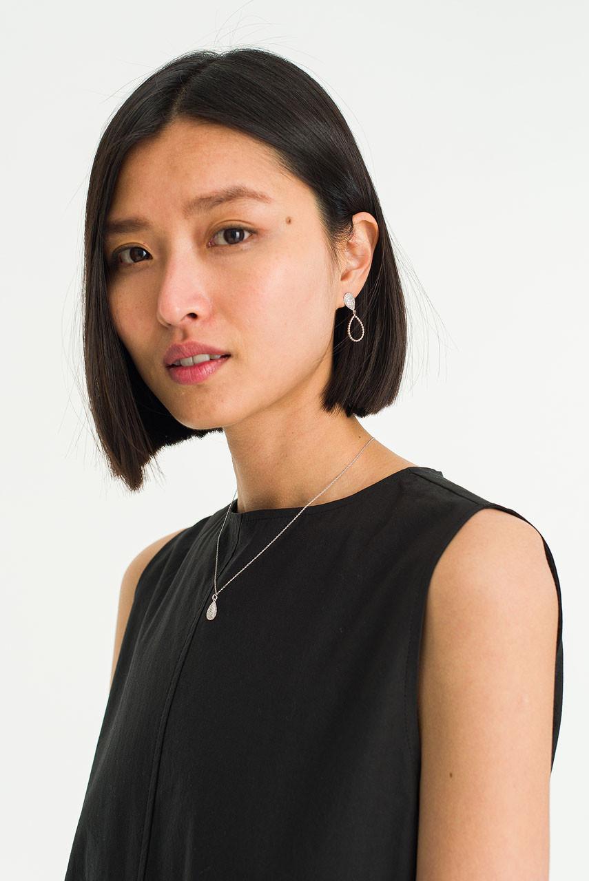 Florence Tear Drop Necklace, Sterling Silver