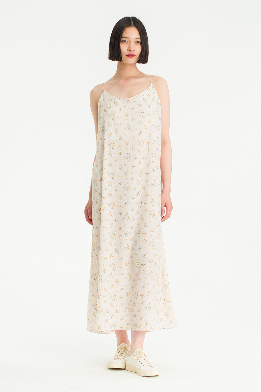 Alessia Flower Slip Dress, Ivory