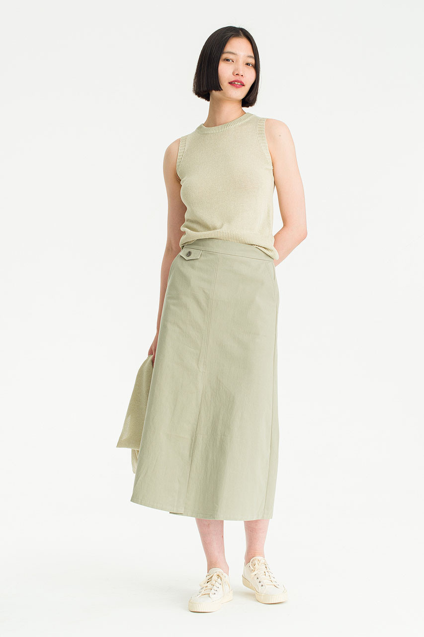 Gia Slit A Line Skirt, Khaki