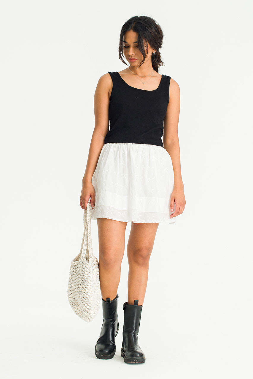 Sleeveless Crop Tee, Black