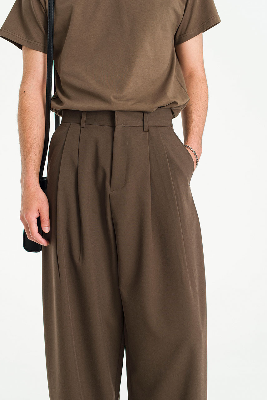 Menswear | Suit Balloon Pants, Brown