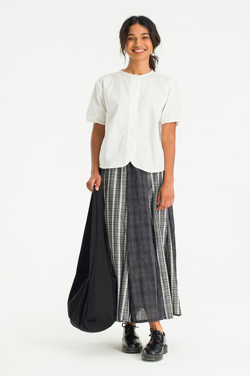 Esme henley neck Blouse, Ivory