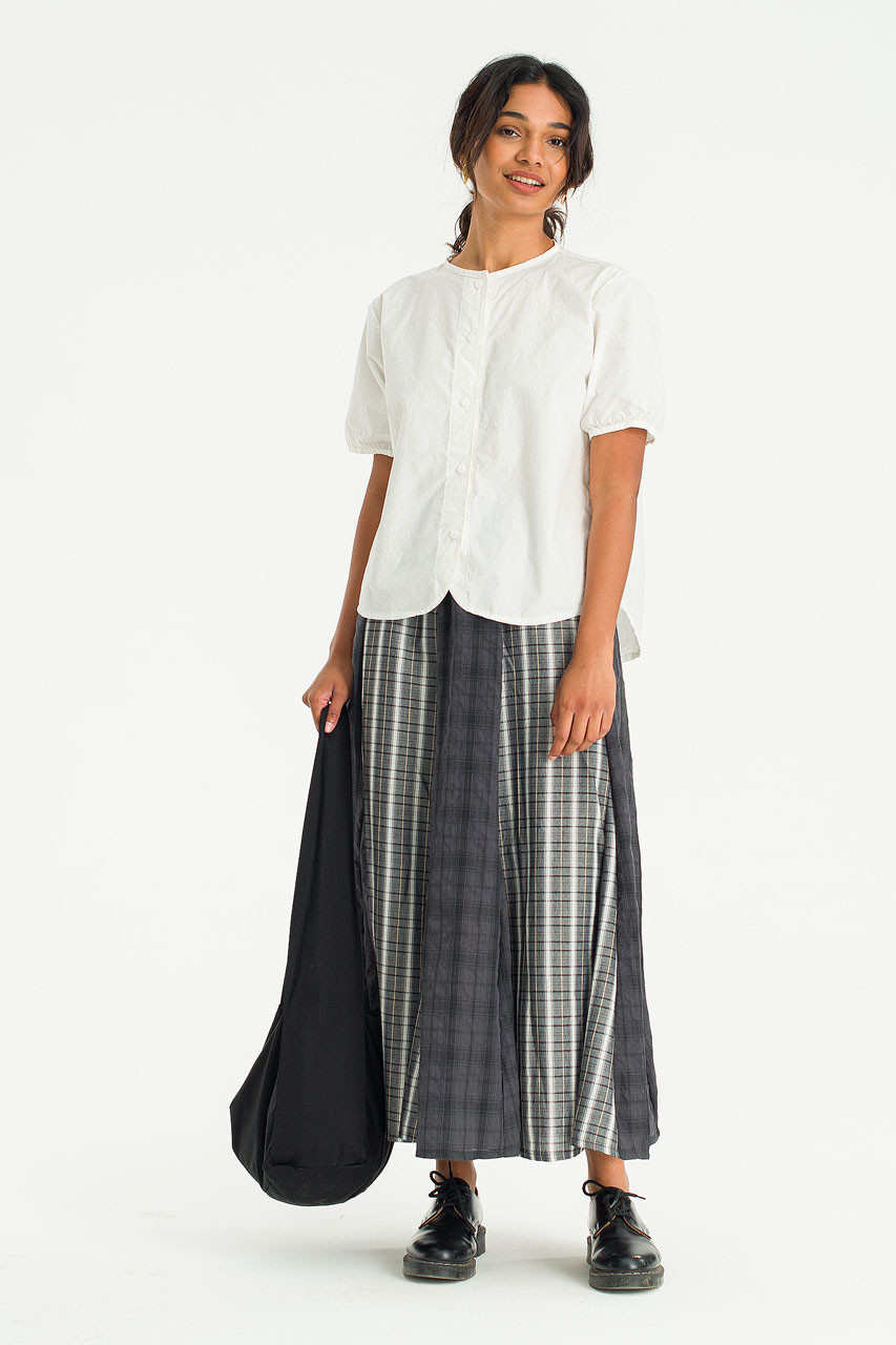 Esme henley neck Blouse, Ivory