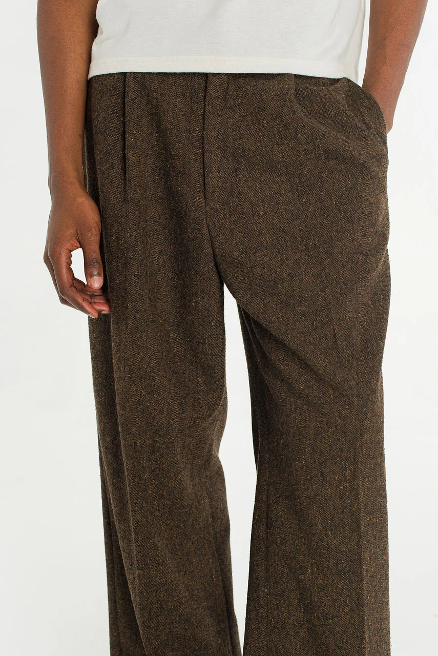Menswear | Wide-Cut Volk Trousers, Chestnut