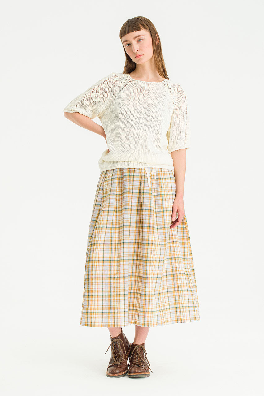 Aline Boat Neck Cable Jumper, Ivory