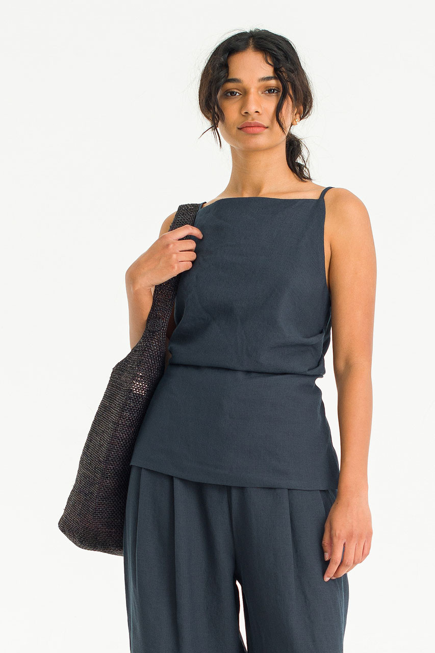 Amara Tunic Cami Top, Charcoal