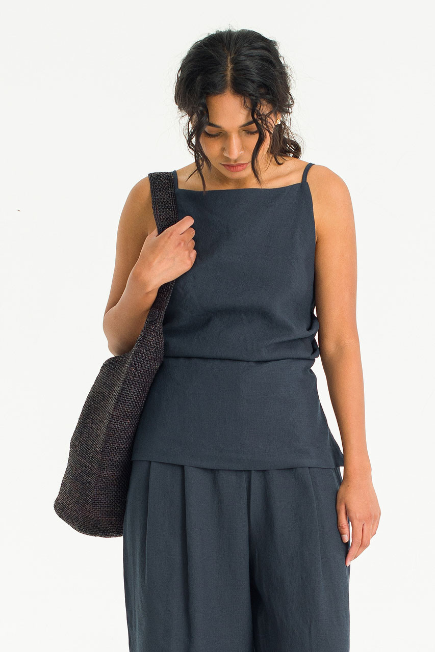 Amara Tunic Cami Top, Charcoal