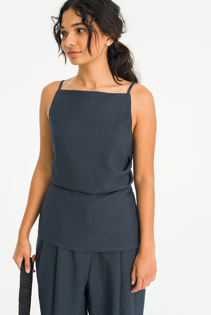 Amara Tunic Cami Top, Charcoal