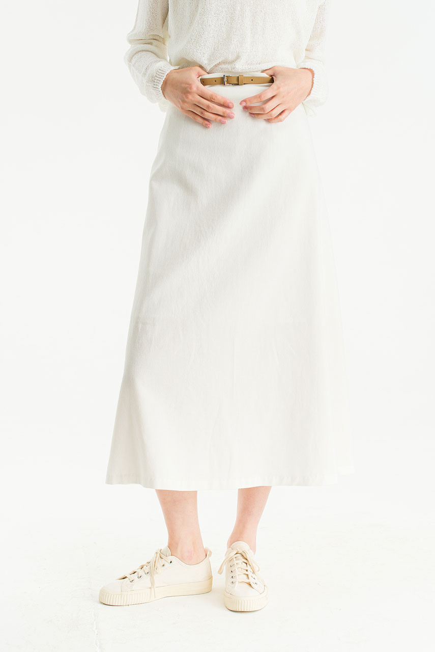Jane Belted Mid Length Skirt, Ivory