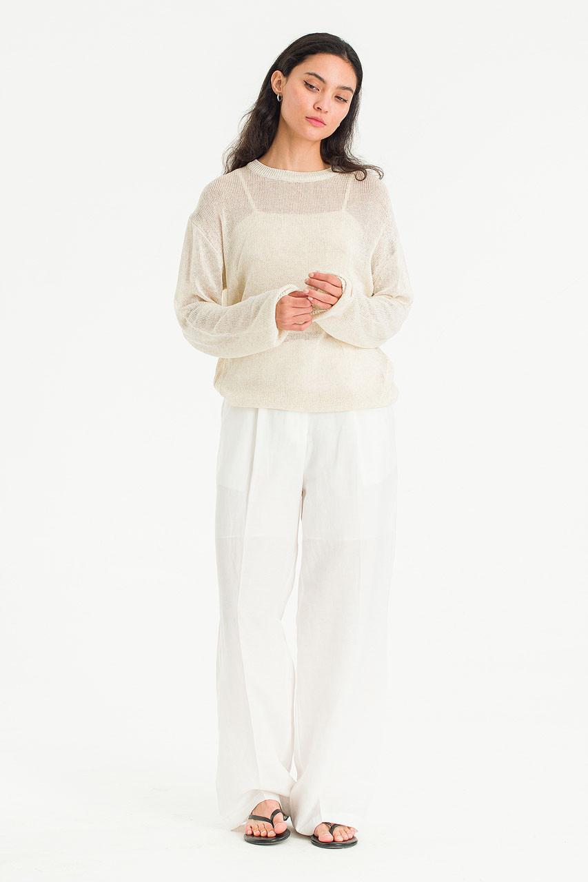Sonia Linen Trousers, Ivory