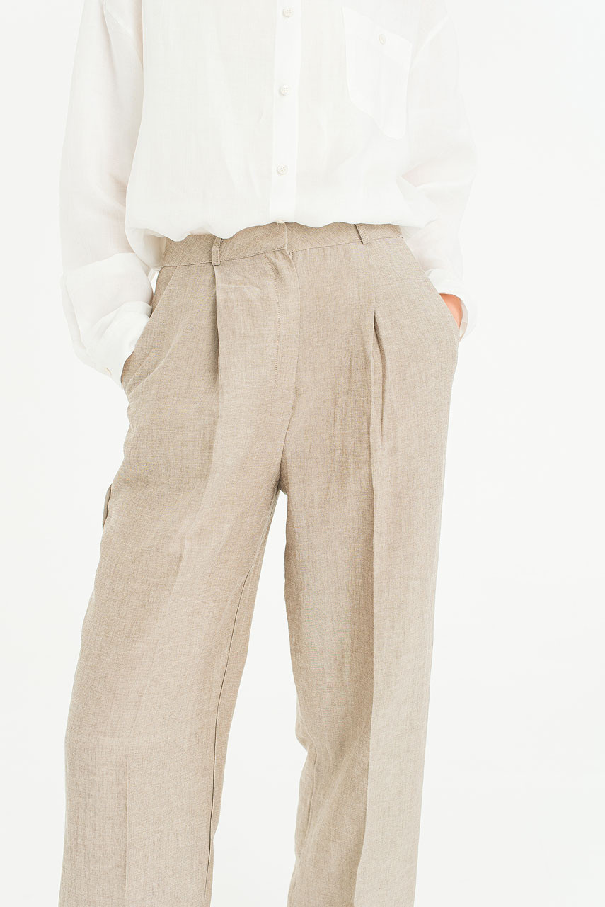 Sonia Linen Trousers, Mocha