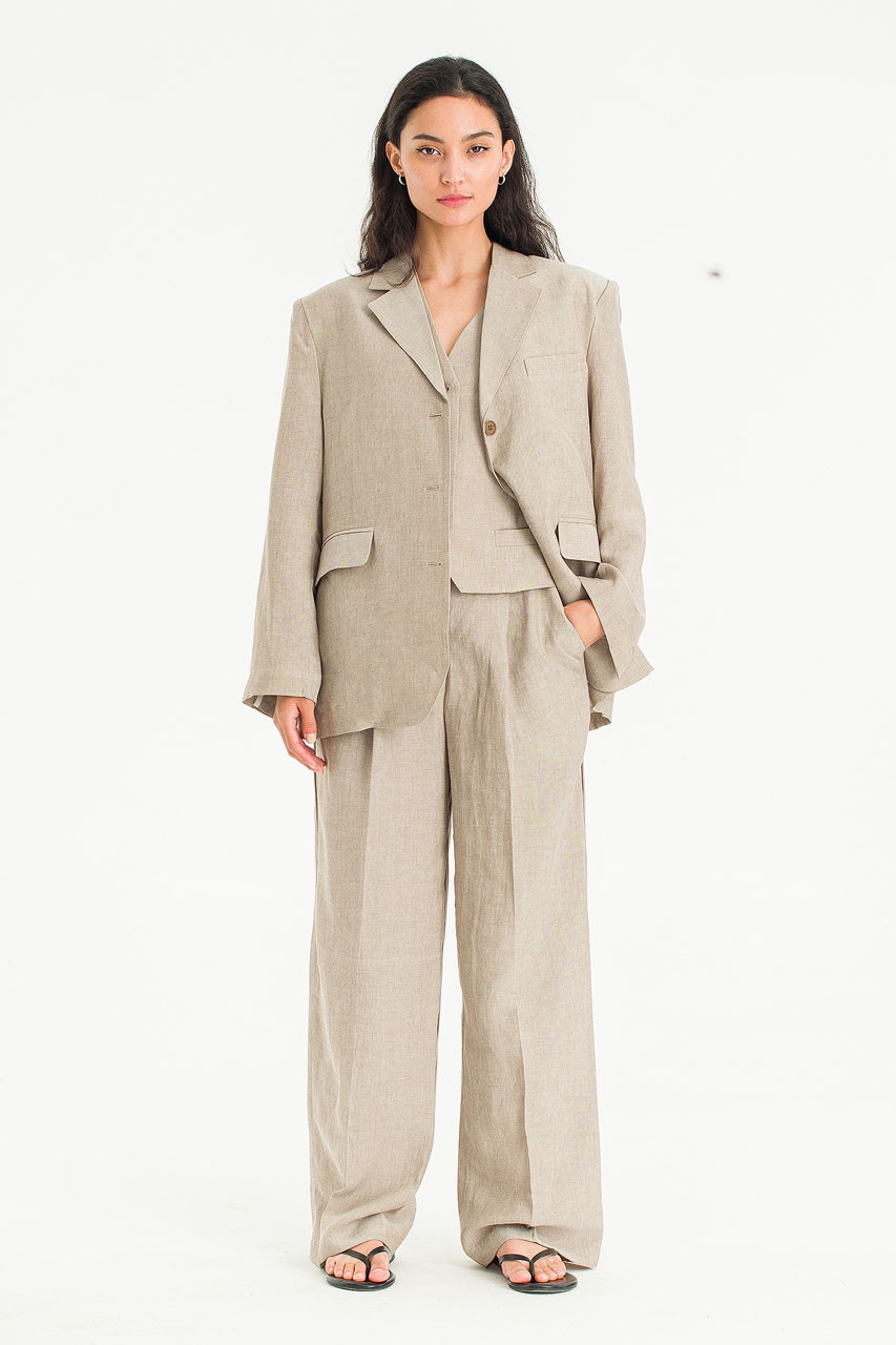 Sonia Linen Trousers, Mocha