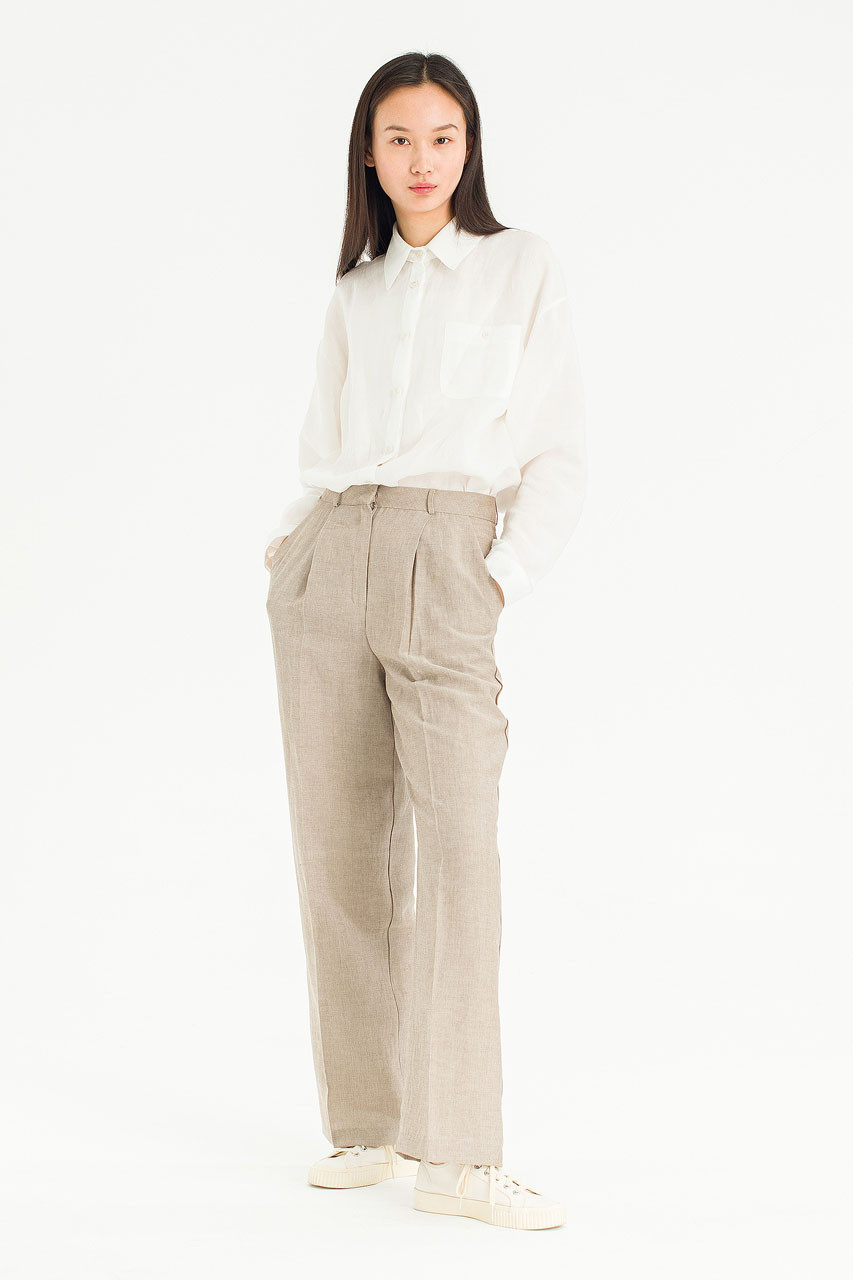Sonia Linen Trousers, Mocha