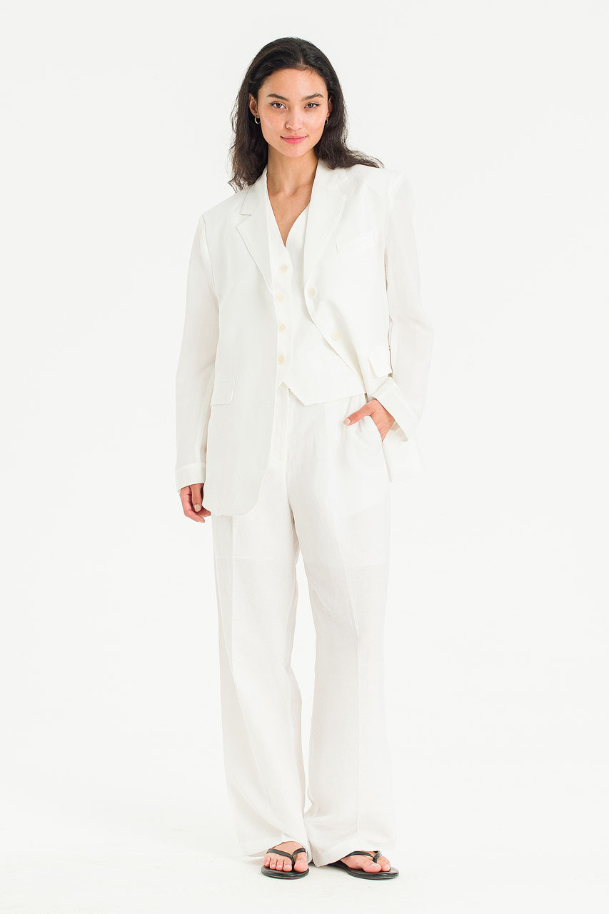 Sonia Linen Jacket, Ivory