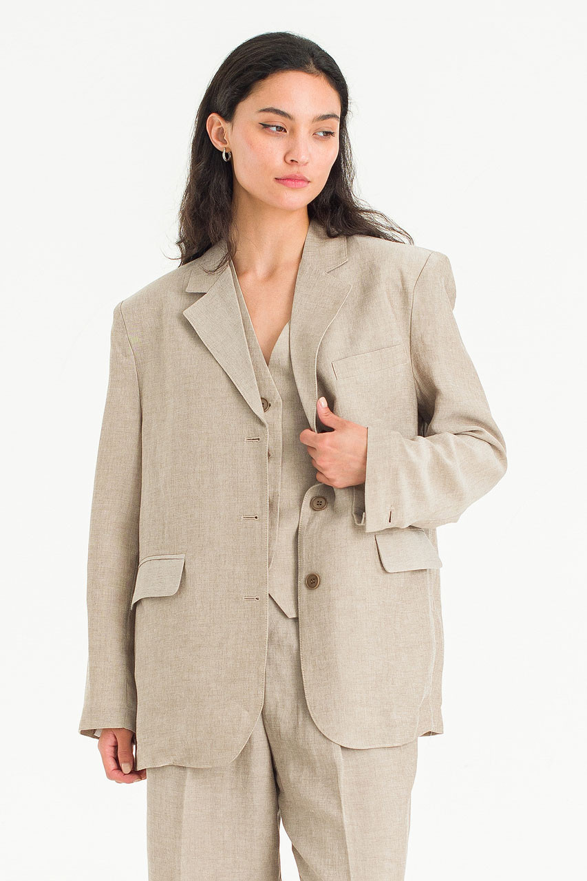 Sonia Linen Jacket, Mocha