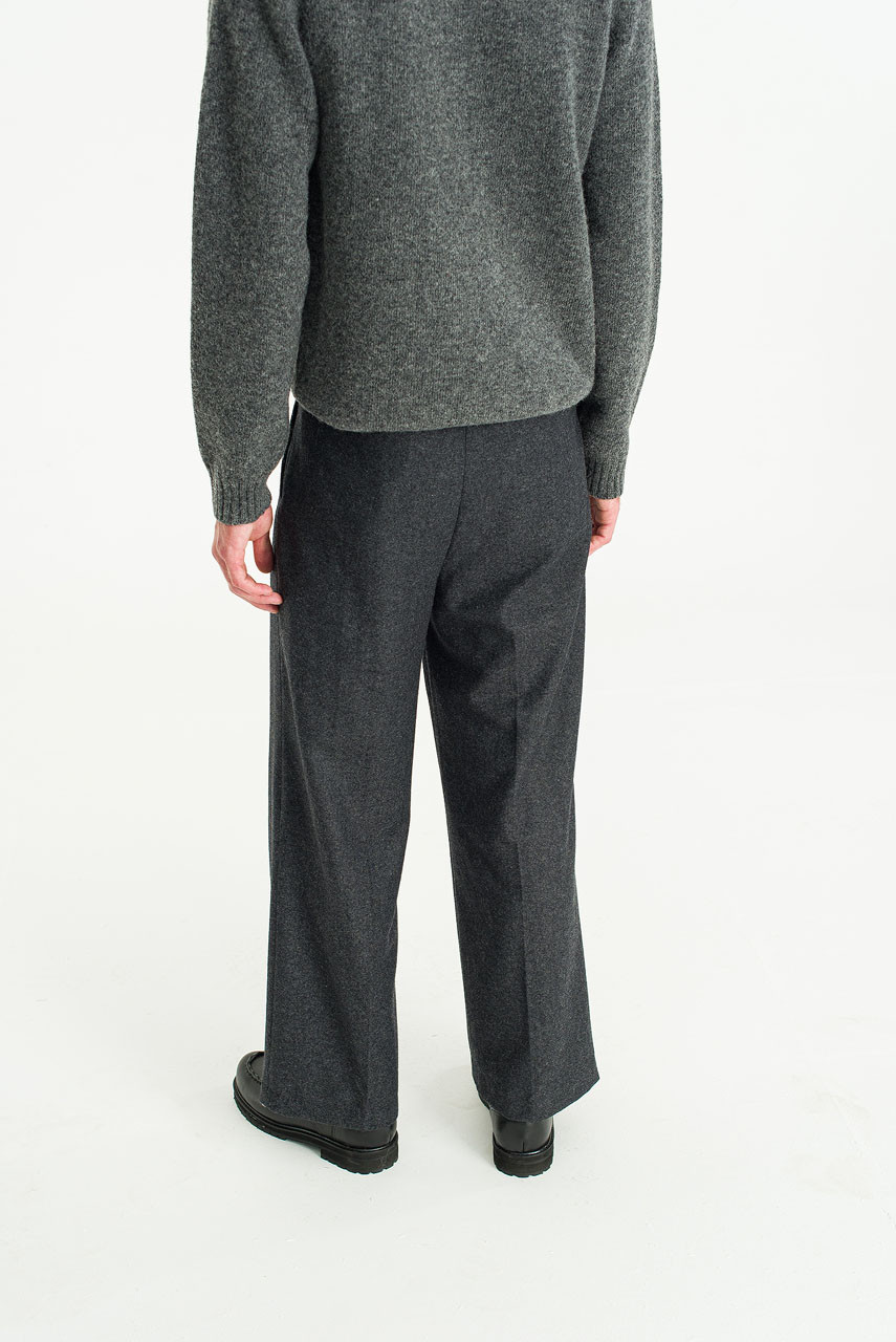 Menswear | Wide-Cut Volk Trousers, Charcoal