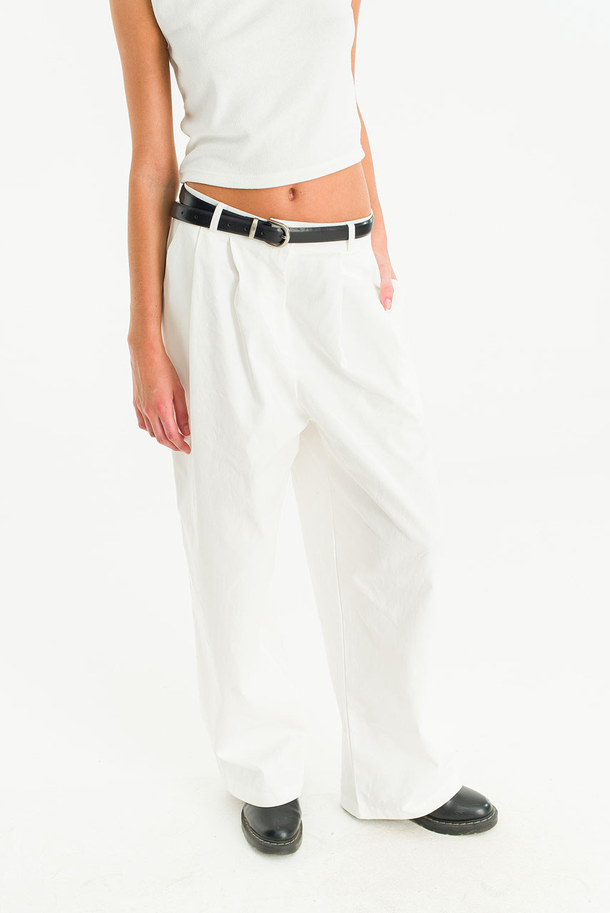 Louise Cotton Pants, Ivory