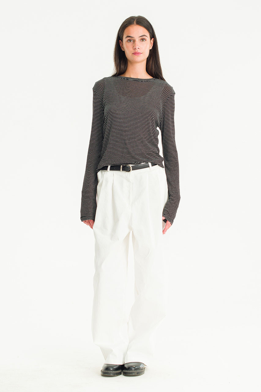 Louise Cotton Pants, Ivory