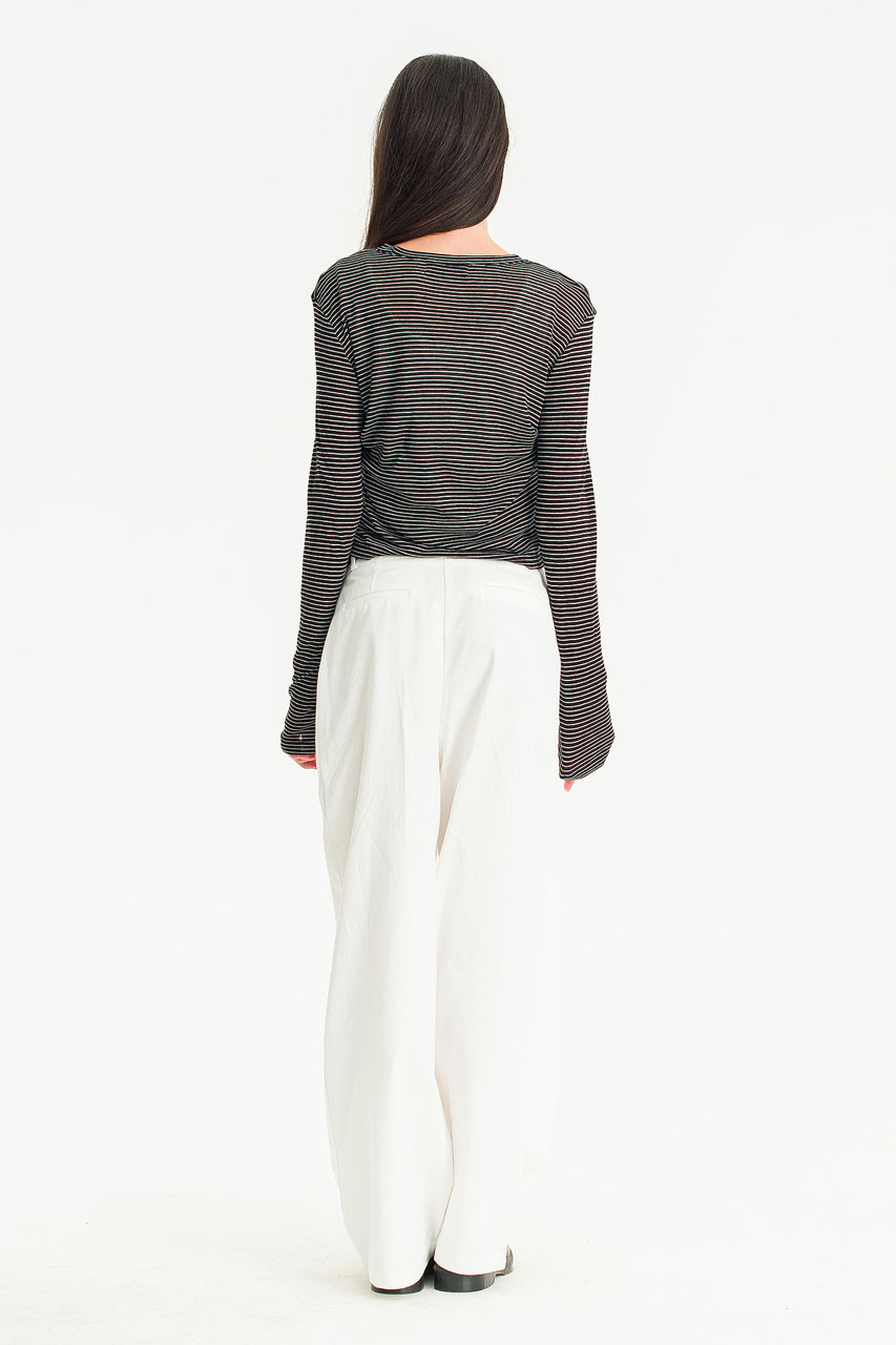 Louise Cotton Pants, Ivory