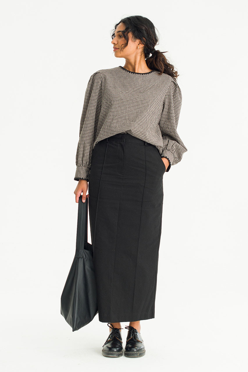 Vov Pintuck Skirt, Black