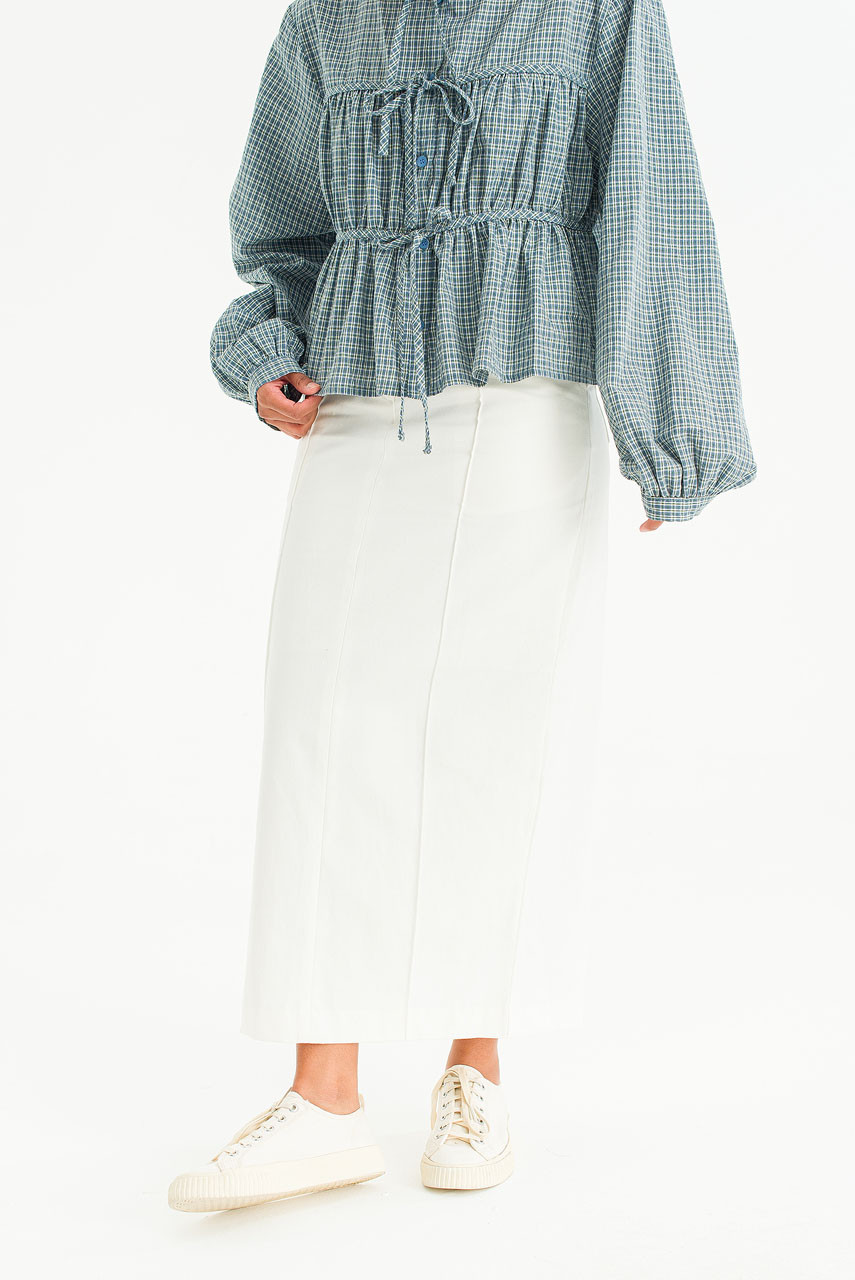 Vov Pintuck Skirt, White