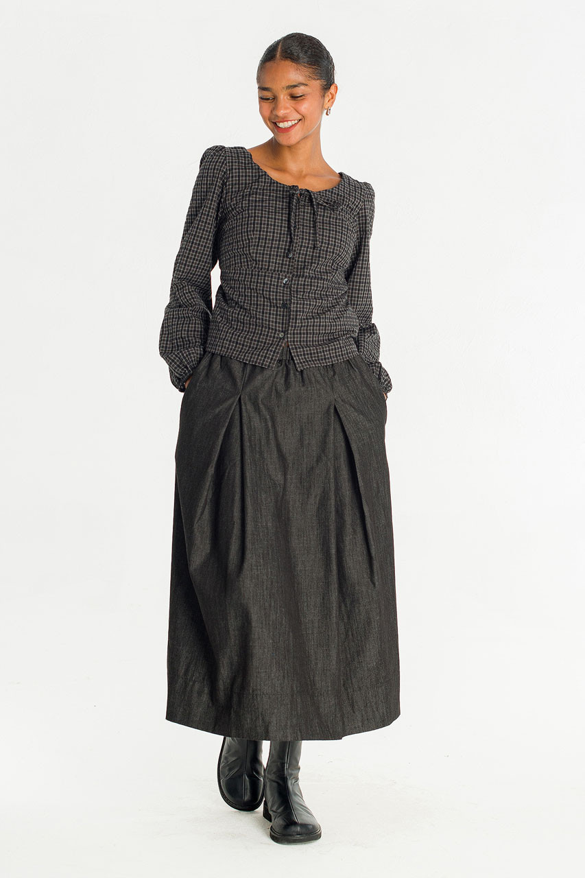 Yoko Waist String Skirt, Black