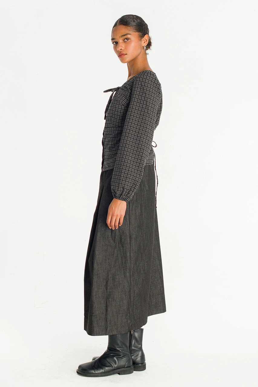 Yoko Waist String Skirt, Black