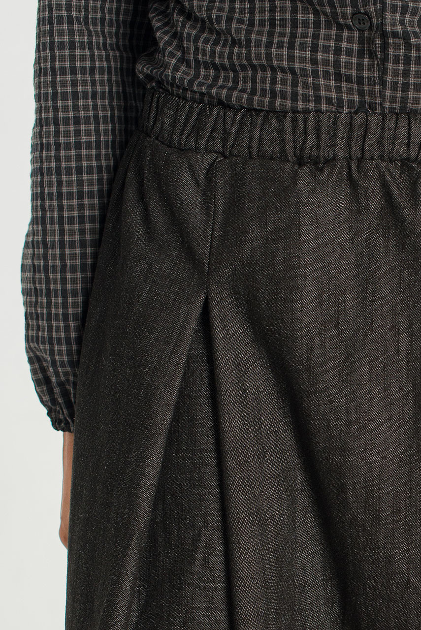 Yoko Waist String Skirt, Black