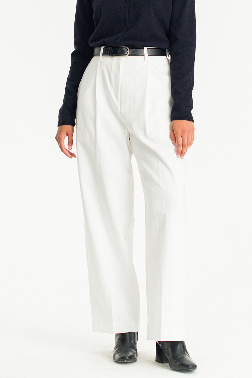 Haim Cotton Pleated Pants, White