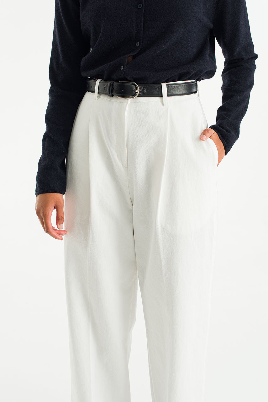Haim Cotton Pleated Pants, White